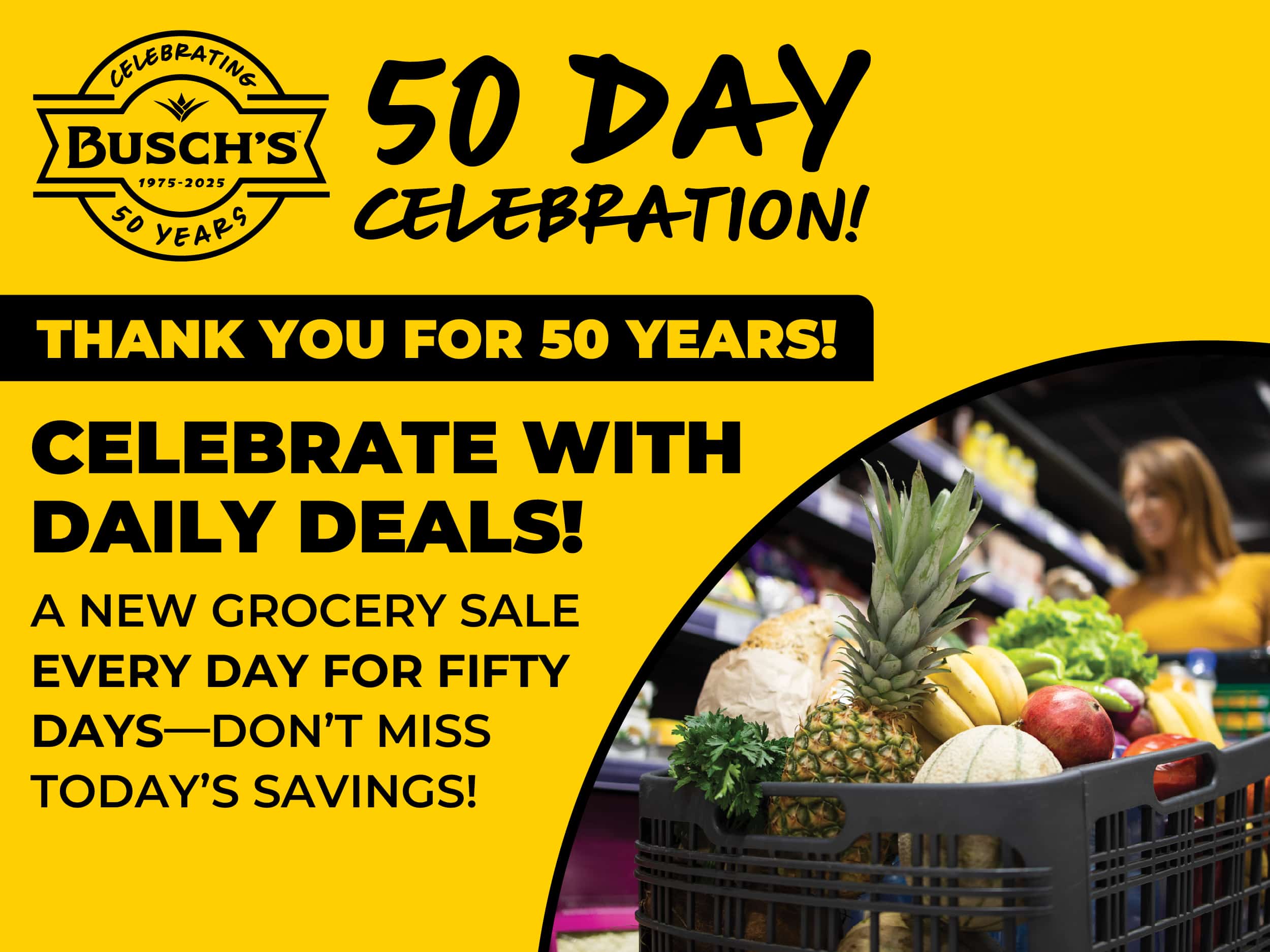 Fresh fruits and vegetables are available at Busch's Food Market in Ann Arbor, MI