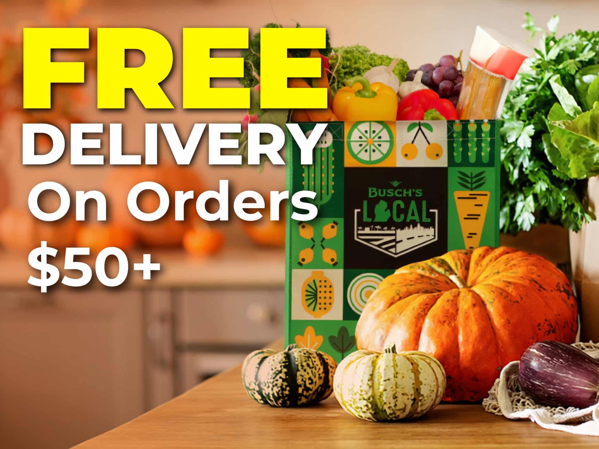 Free Delivery at Busch's on order $50+ October 26-November 1