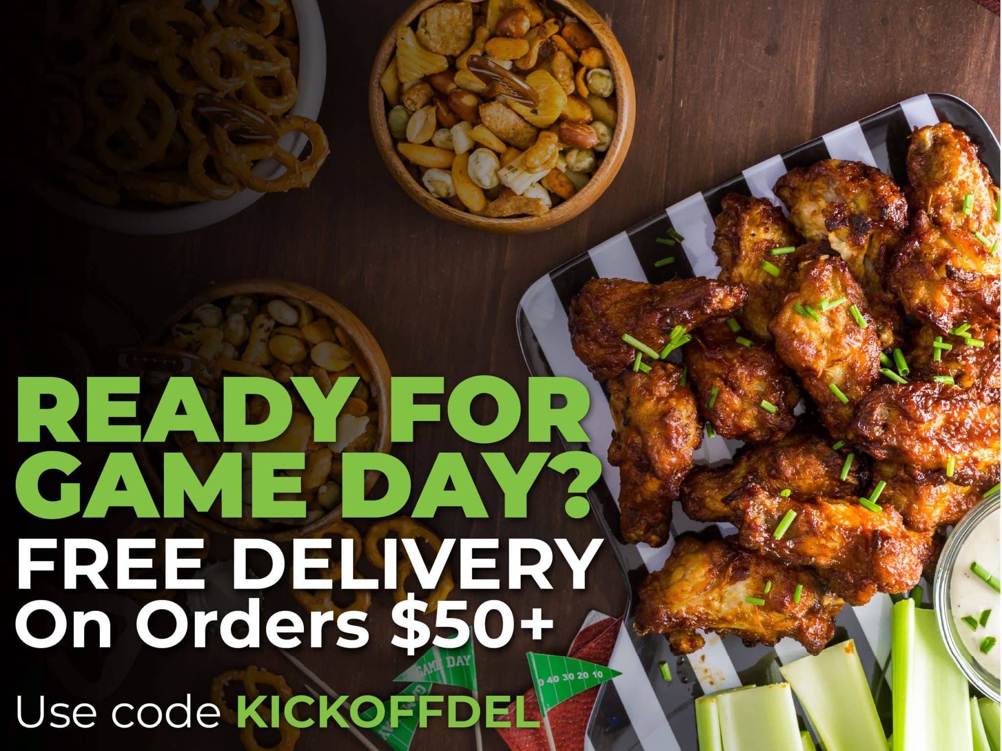 Use Code: FREEJULY for free delivery on your order over $50 at Busch's