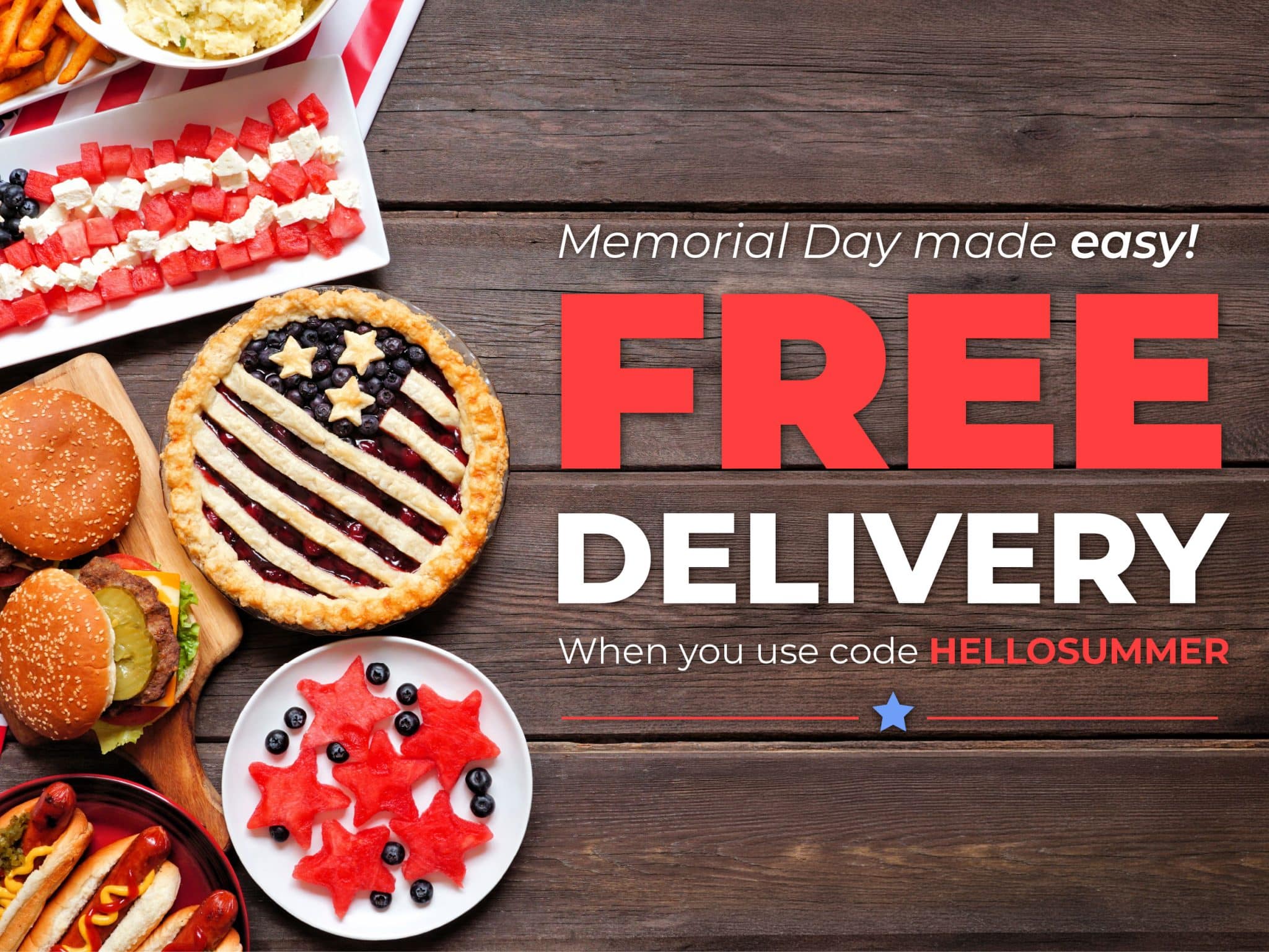 Use Code: HelloSummer for free delivery at Busch's