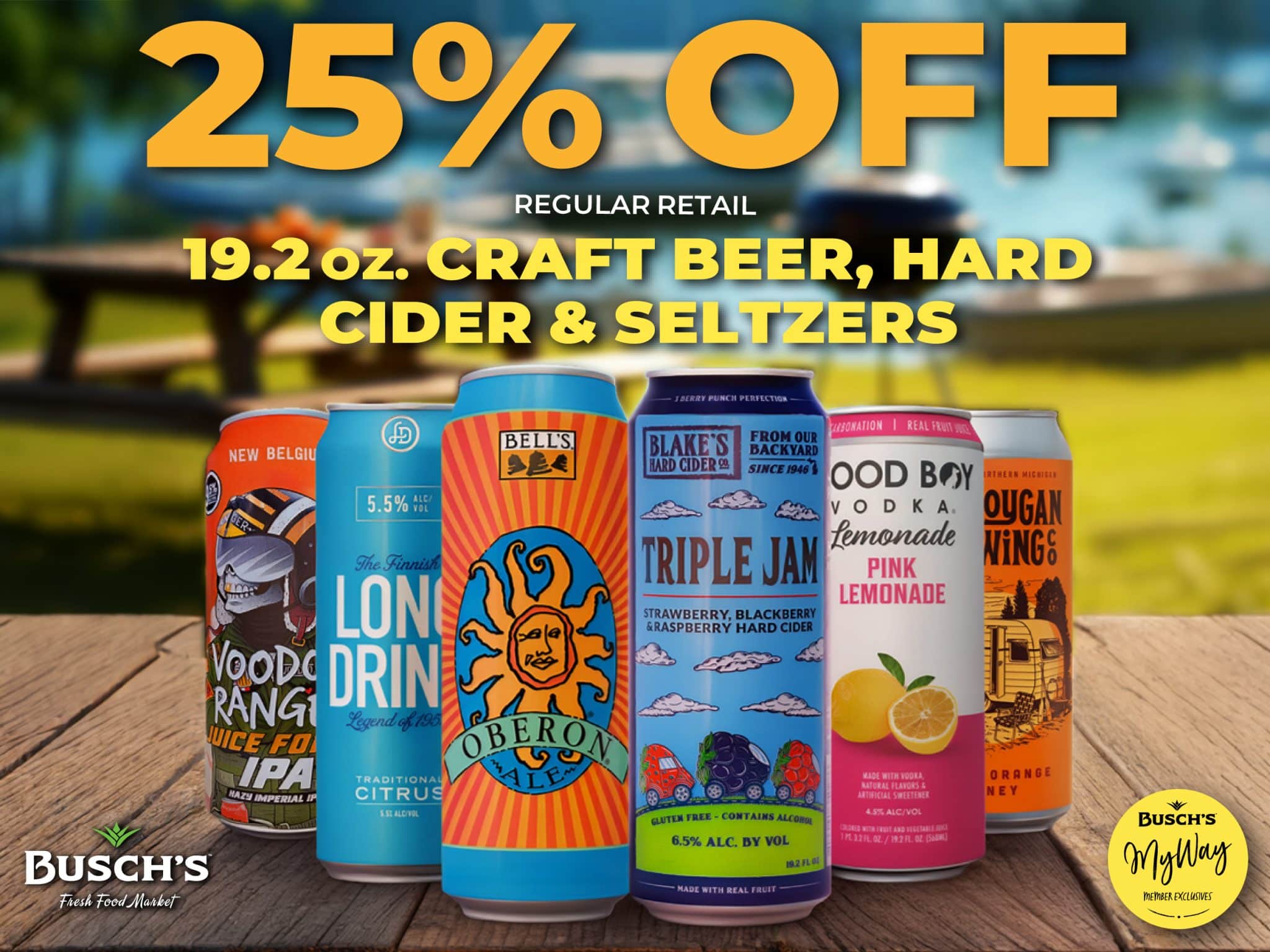 25% Off 19.2 oz Craft Beer & Seltzer sale July 13 - 26