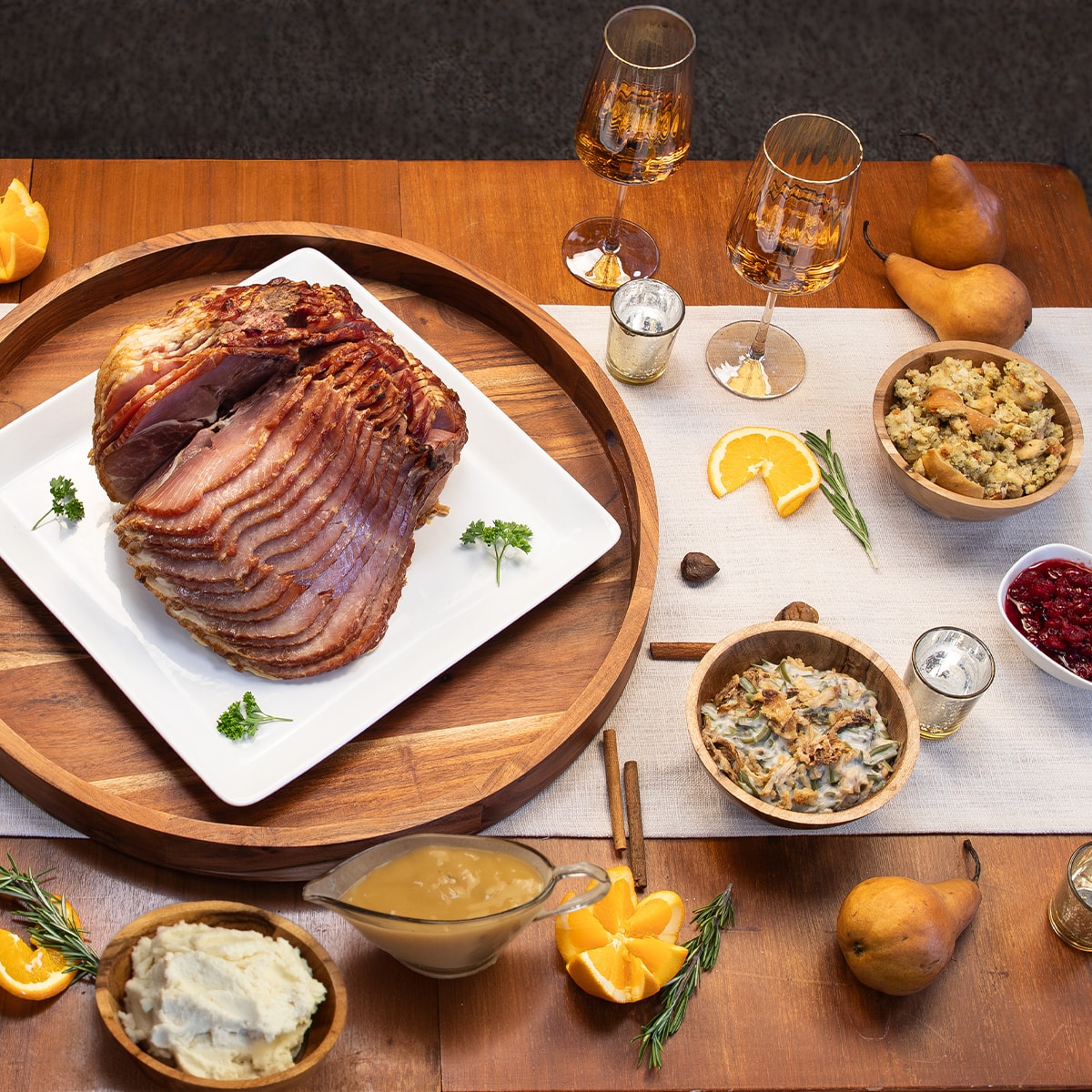 A close of Spiral Sliced Ham Meal 