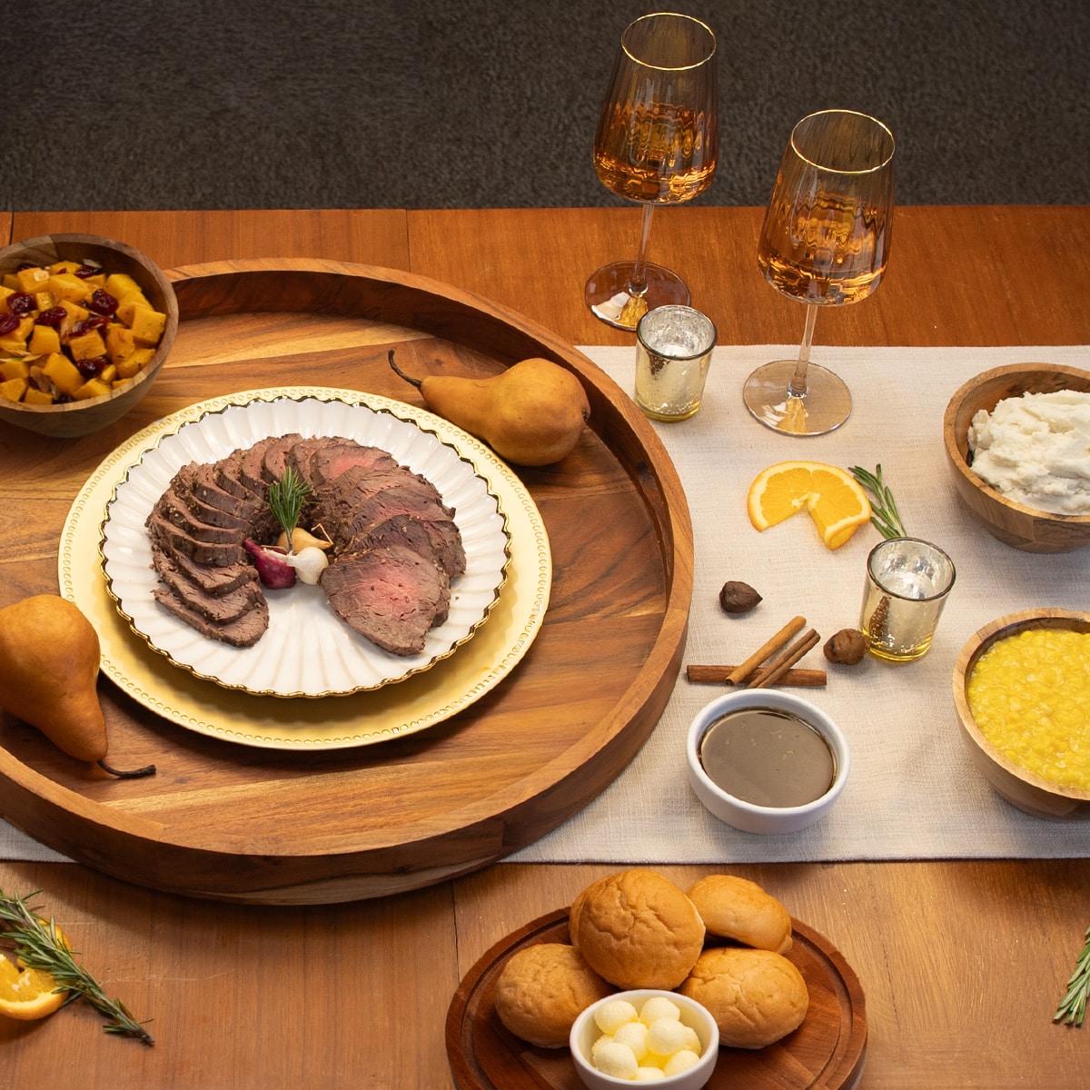 A close view of the Busch’s Beef Tenderloin Meal 