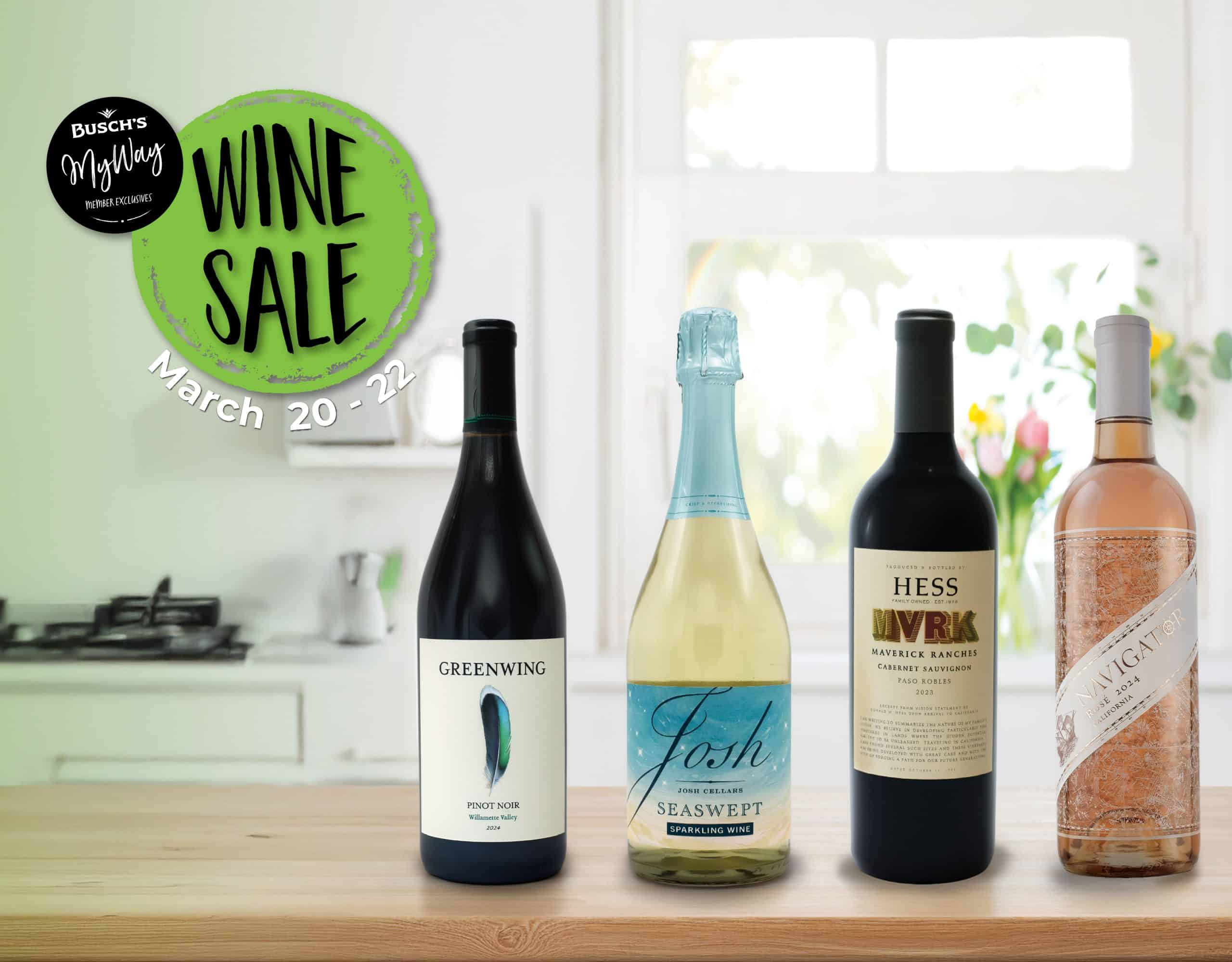 Save at Busch's 3 Day Wine Sale March 20 - 22