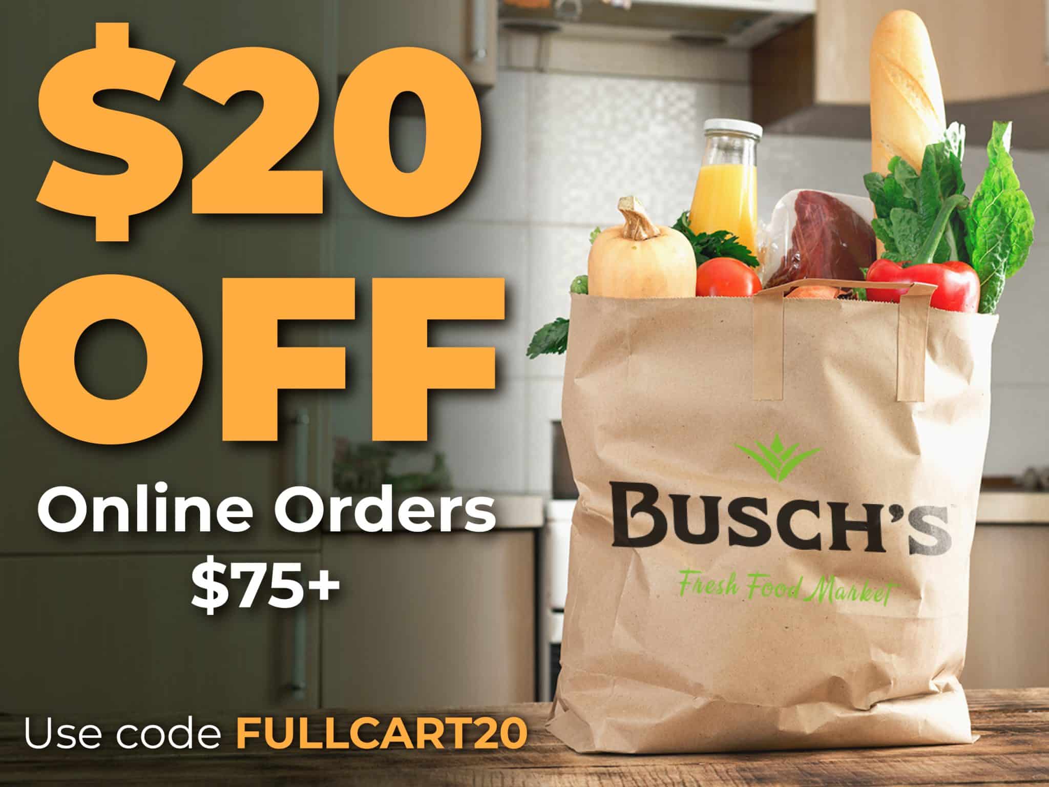 Online grocery promotions at Busch’s Fresh Food Market in Southeastern Michigan