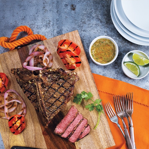Grilled Chipotle Lime T-Bone Steaks