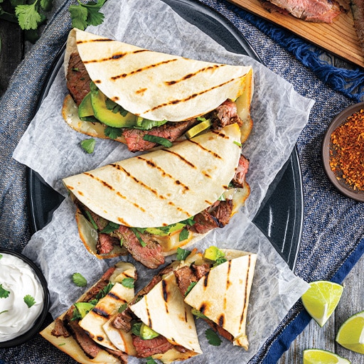 Grilled Steak Avocado Quesadilla Image