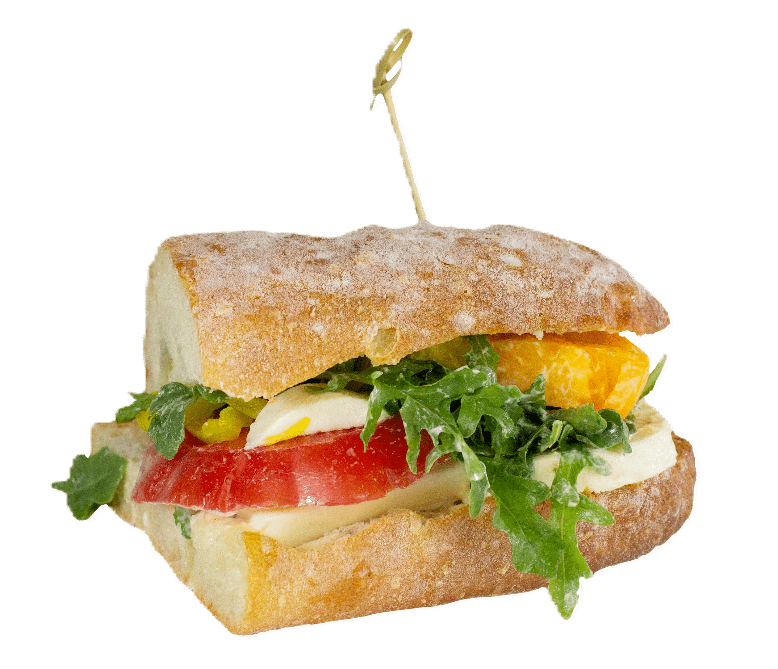 A close view of the Busch’s Fresh Food Market Tomozzarella Summer Stack Sandwich