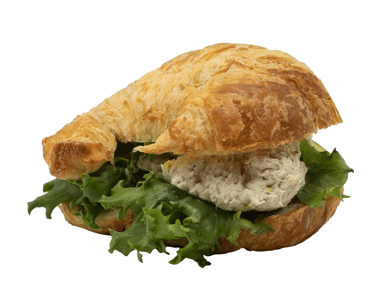 A close view of Busch's Fresh Food Market Tuna Sandwich On A flaky butter croissant