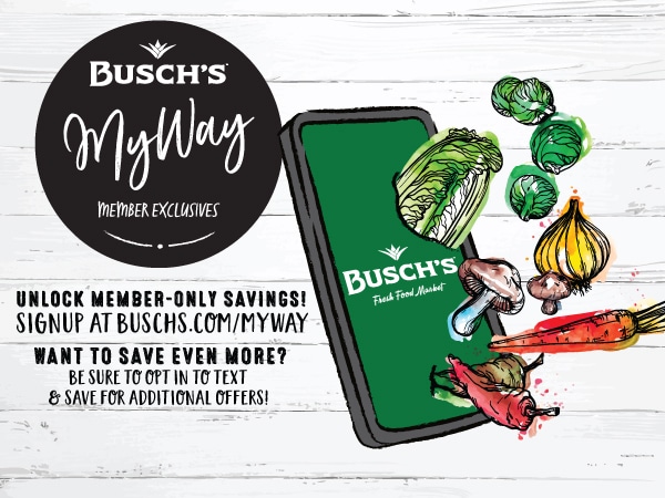 Busch's MyWay member exclusive discount banner