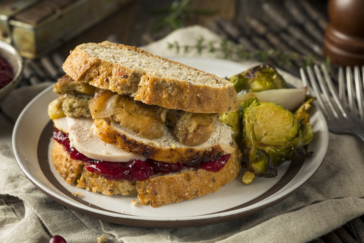 Graphic of Homemade Thanksgiving Leftover Turkey Sandwich
