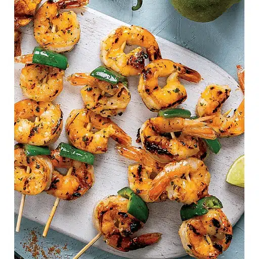 Grilled Drunken Shrimp & Jalapeno Skewer Receipe Image
